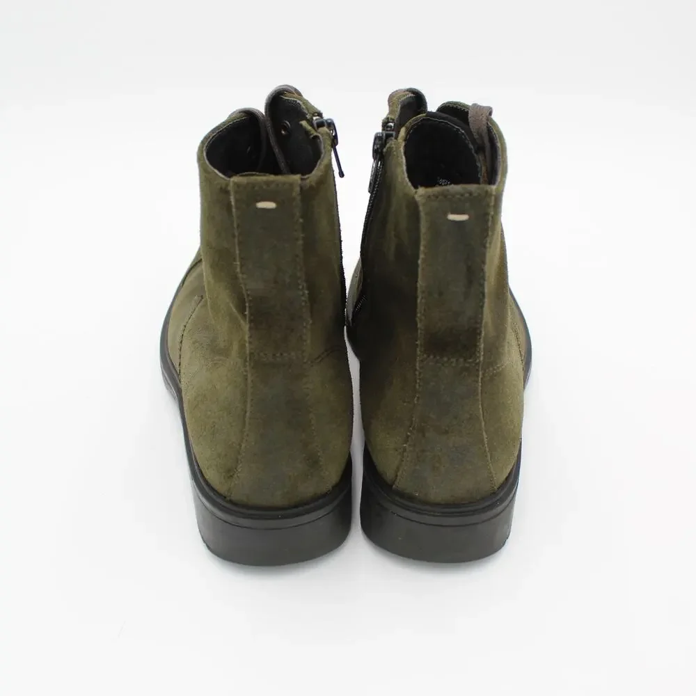 Camper Boots 44 Mens 10.5 Green Suede Work Combat Lace Up Zip Grunge Outdoor